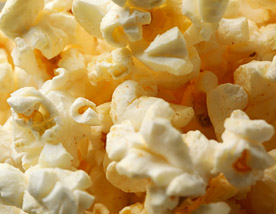 Karmelkorn Gourmet popcorn close up